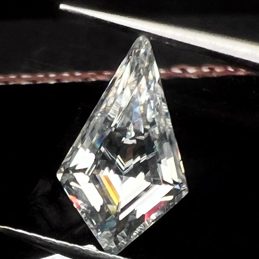 Kite Cut. Moissanite Diamond. 0.40 to 3.0 Carat D VVS1. Hand-Cutting Gemstones.