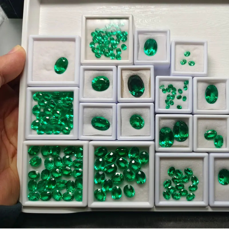 Buy Lab-Grown Emerald Diamond. Hand-cut Columbia Emeralds. Oval Shape.