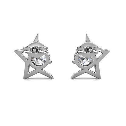Star Shape, Moissanite Stud Earrings. 1.0 Carat. 5mm. D VVS1.