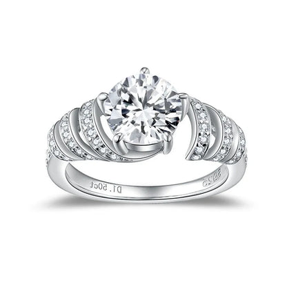 All Moissanite Stones Engagement Ring.
