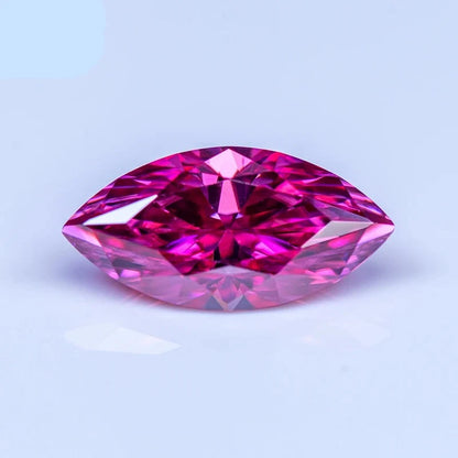 Moissanite Stone. Marquise Cut. Pink Color. 0.10 To 2.0 Carat.