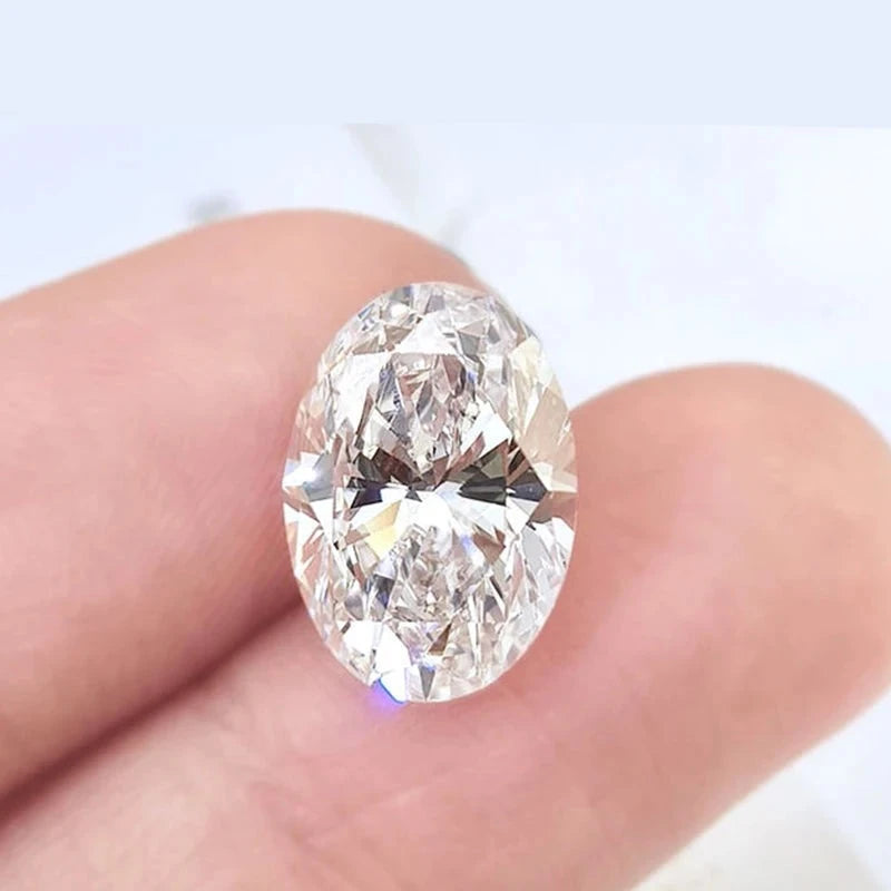 Oval Cut. Loose Moissanite. D Color. 0.10 To 20.0 Carat.