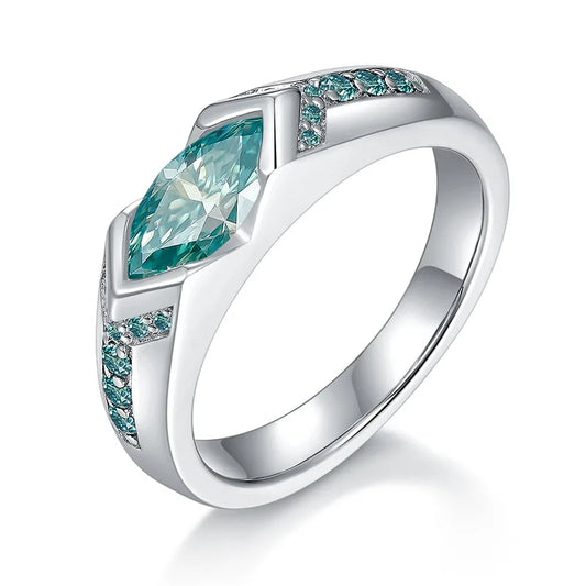 Shop Moissanite Rings. Elegant Green Moissanite Rings.