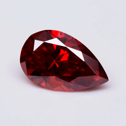 Moissanite. Garnet Color. Pear Cut. 0.50 To 5.0 Carat. Genuine Moissanite.