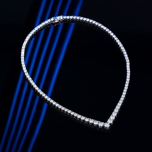  Full Moissanite Tennis Necklace