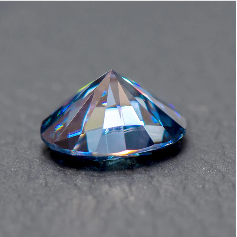 Loose Moissanite Stone. Sapphire Blue Color. Oval Cut. 0.50 To 5.0 Carat.