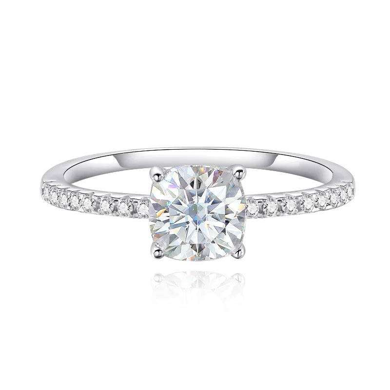 Cushion Moissanite Engagement Rings for Women. 1.0 To 3.0 Carat.