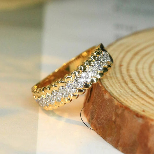 Natural Diamond Luxury Rings. 0.30ct. 18K Gold.