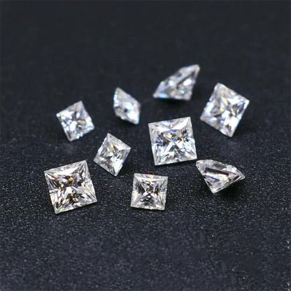 Loose Diamond. Small Sizes - Princess Cut. 1 To 10 Pcs Parcel.