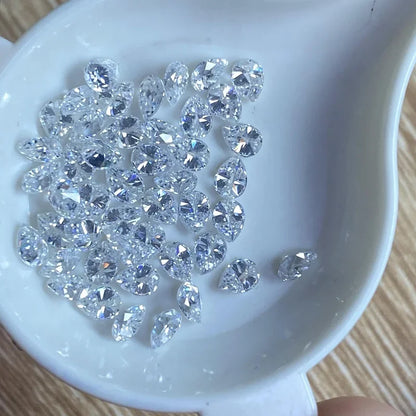 Loose Moissanite. Small Sizes. Pear Shape. D VVS1. Parcel of 1.0 Carat.