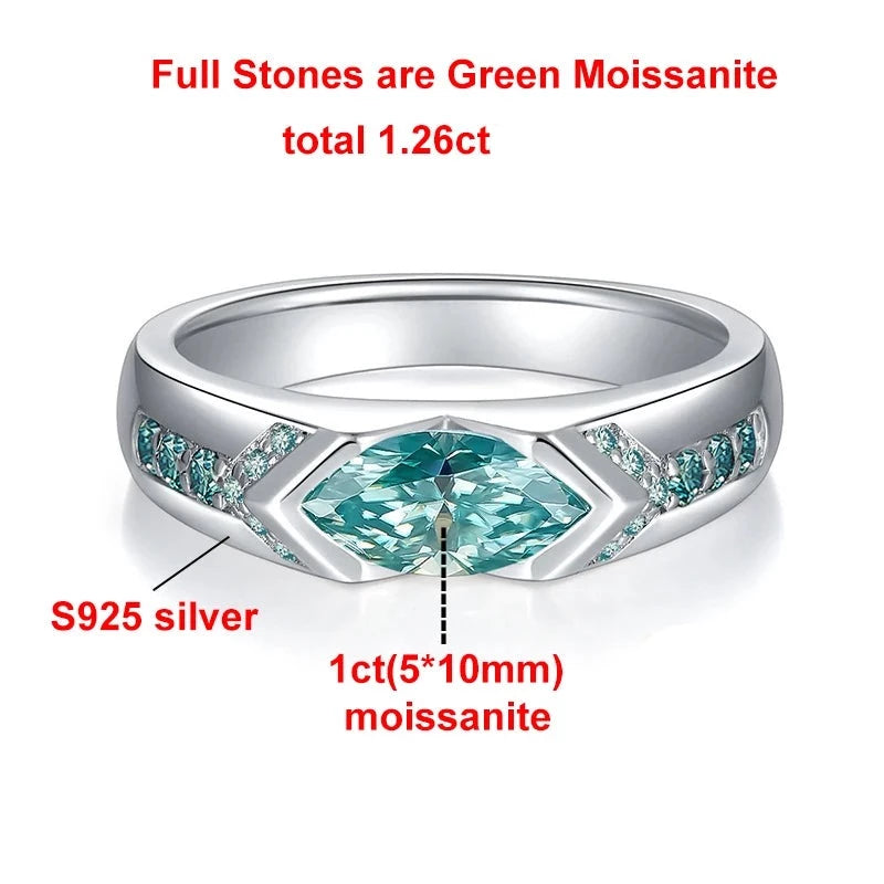 Shop Moissanite Rings. Elegant Green Moissanite Rings.