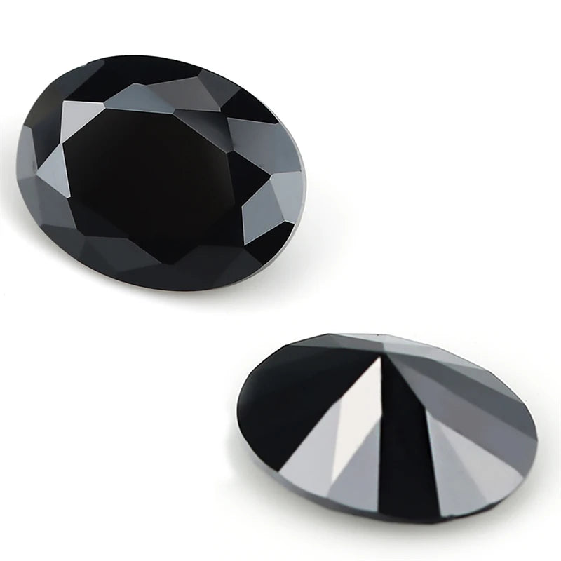 Black Moissanite Gemstones. 0.50 To 15.0 Carat. Loose Oval Moissanite.