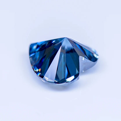 Loose Moissanite. Royal Blue Color. Heart Cut. 1.0 To 5.0 Carat.