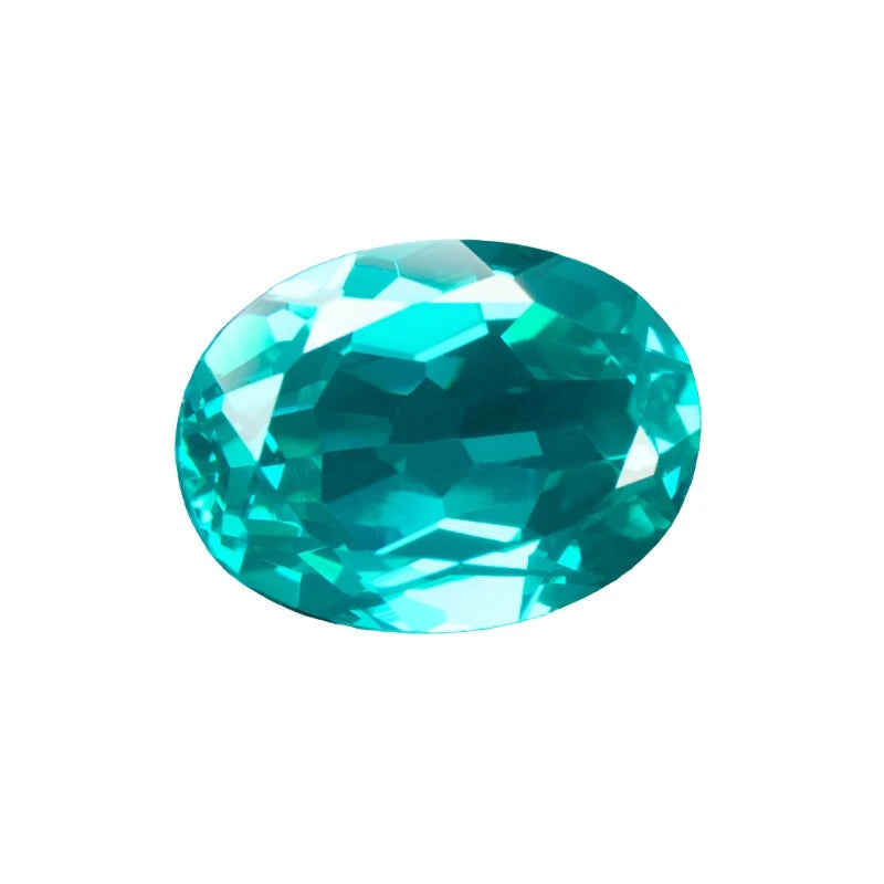 Paraiba Oval Cut Gemstone. Lab Created Tourmaline. 0.30 To 13.60 Carat.