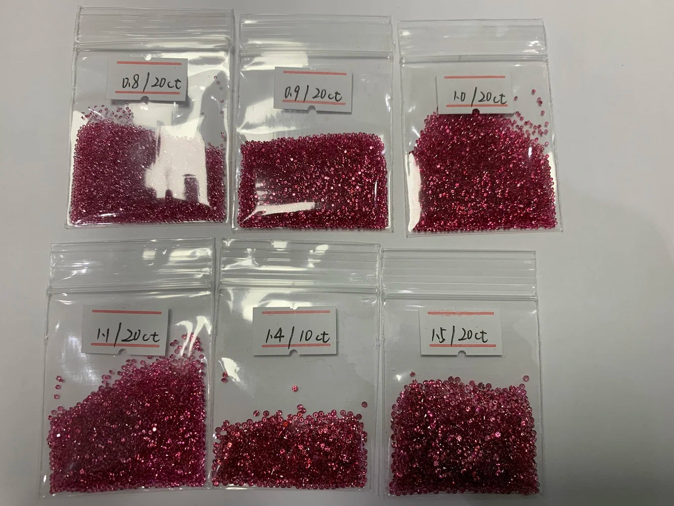 Loose Spinel. Sizes 0.8 To 1.6mm. Red Natural Spinel Gemstone.