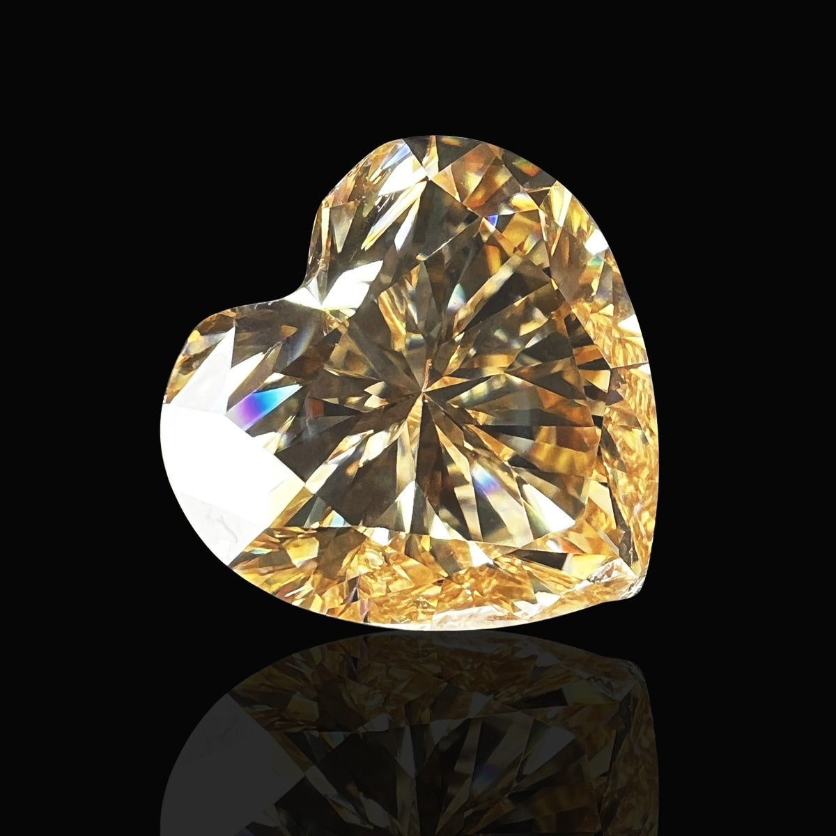 Heart Cut. Colored, Loose Moissanite Gems. 0.50ct to 3.0 Carat.