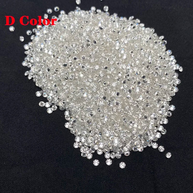 Small Sizes Round Moissanite Gemstones. D Color. 0.8mm To 2.9mm.