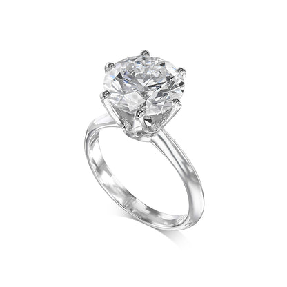 3.0 Carat Lab Grown Diamond Engagement Ring. 14K White Gold