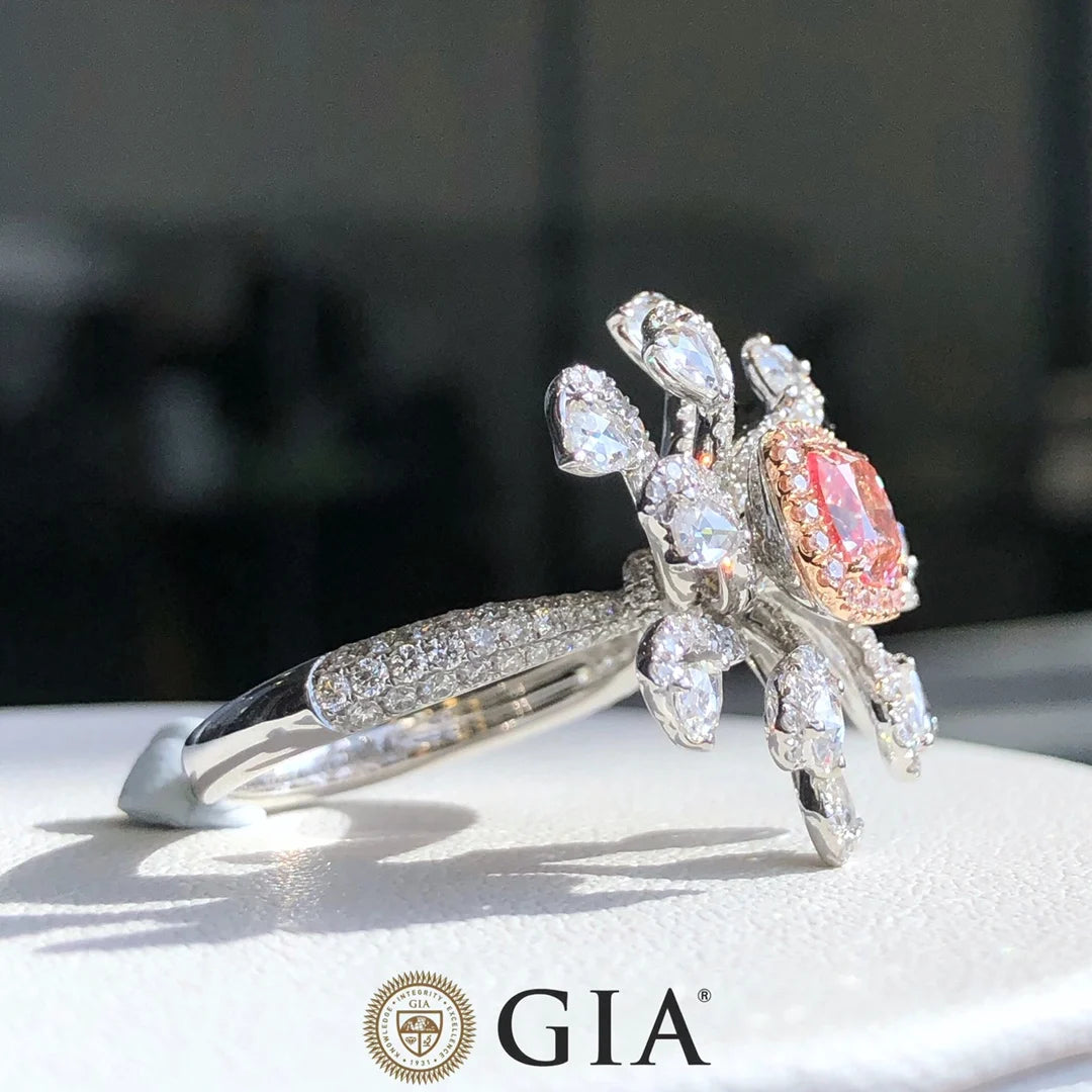 Fancy Light Pinkish Brown Diamond Engagement Rings for Women.