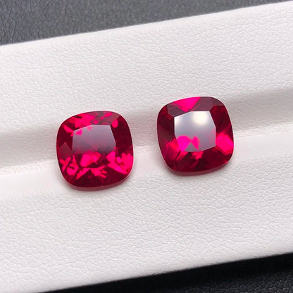 Loose Ruby. Cushion Cut. 1.10 To 5.90 Carat. VVS1. Lab-Grown Ruby.