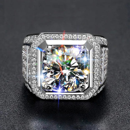 3 to 10 Carat Elegant Moissanite Men's Rings – Timeless Luxury