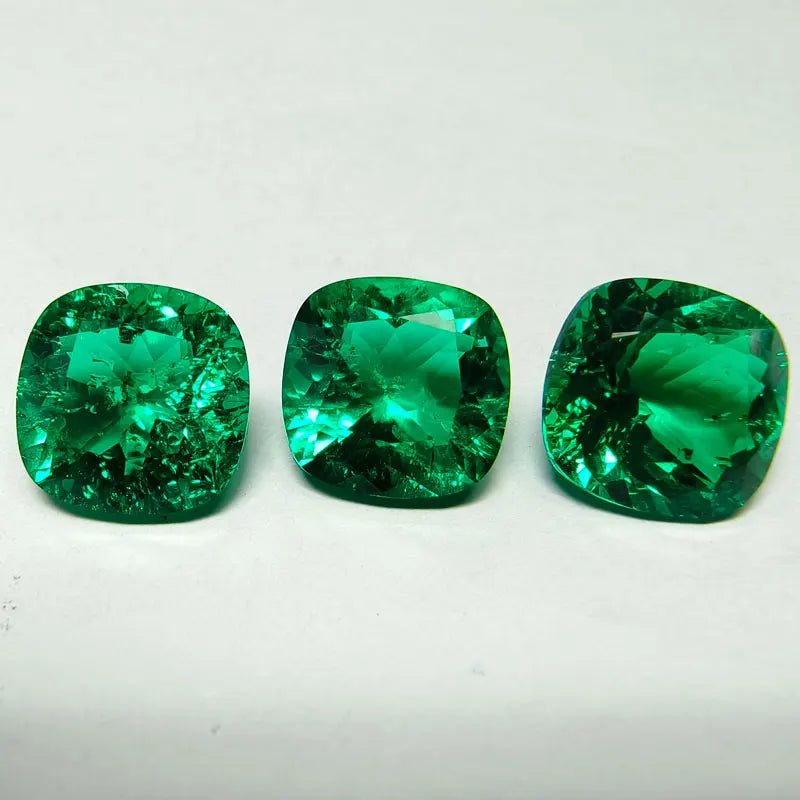 Colombia Emerald. Cushion Shape. Lab-Grown Emerald. 0.20 To 5.50 Carat.