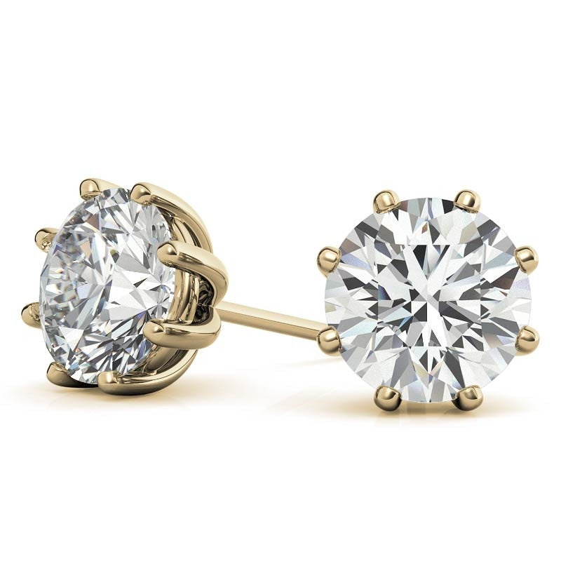 Elegant Moissanite Earrings. 1.0 - 2.0 - 4.0 Carat. D VVS1. Certified.