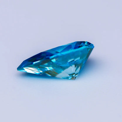 Loose Moissanite. Sea Blue Color. VVS1. Pear Cut. 0.50 To 5.0 Carat.