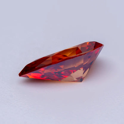 Moissanite. Garnet Color. Pear Cut. 0.50 To 5.0 Carat. Genuine Moissanite.