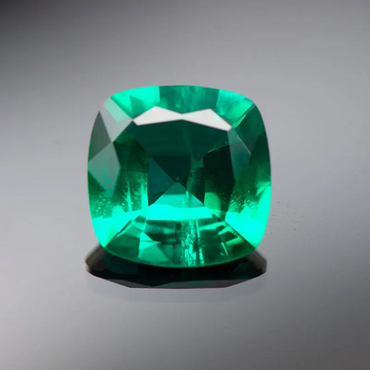 Colombian Emerald. Cushion Shaped. 0.20 To 5.0ct. Lab-Grown Emerald