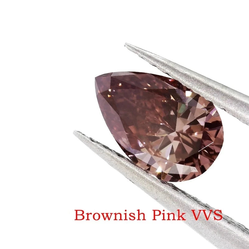 Loose Diamond. Deep Brownish Pink. 1.0 Carat Lab-Grown Diamond.