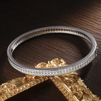 Shop For Moissanite Bangle Bracelets For Women. Total Carat 4.92ct