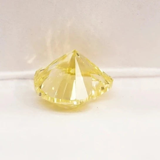 Fancy Yellow Lab-Grown Diamond. 0.53 - 0.73 Carat Heart Shape Diamond.