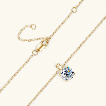 Moissanite Jewelry Set. Earrings - Pendant Necklace.