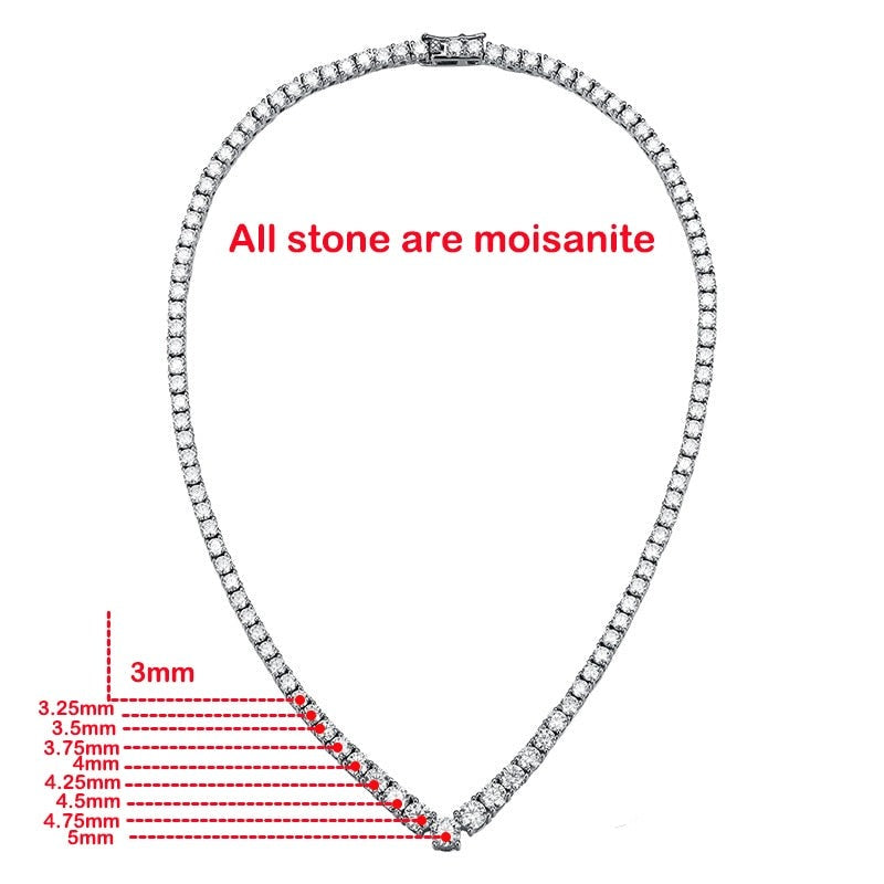 Full Moissanite Tennis Necklace