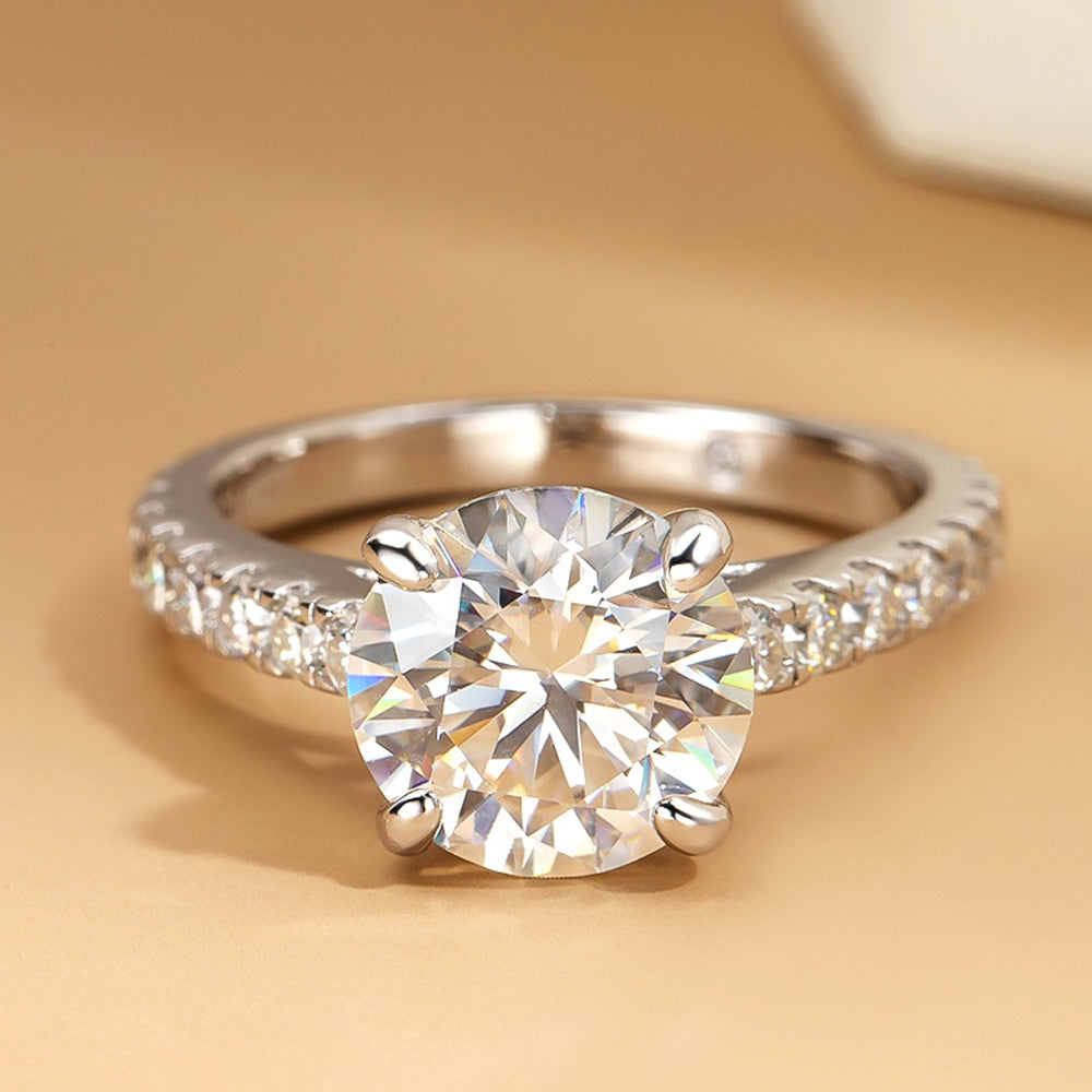 Luxury Moissanite Engagement Rings. All Moissanite. 3.50 Carat. D VVS1.