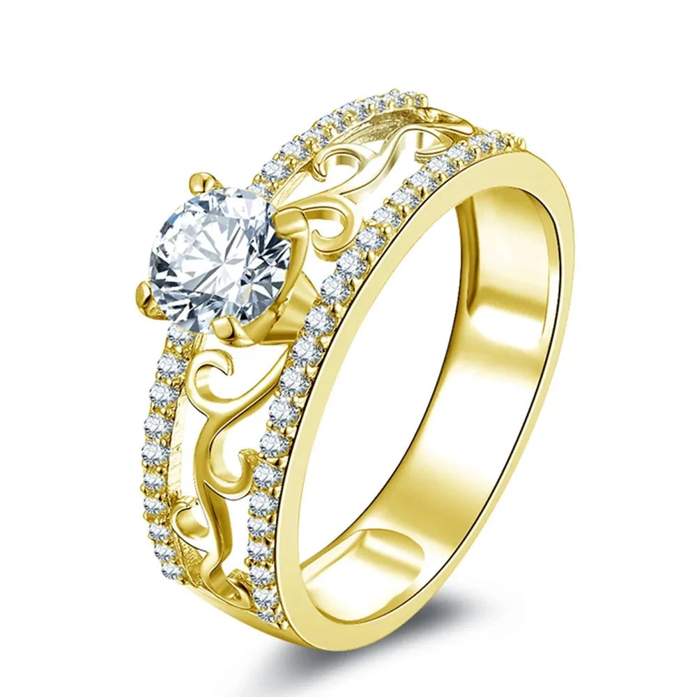 Luxury Gold Engagement Rings. 0.75 Carat. D VVS1.