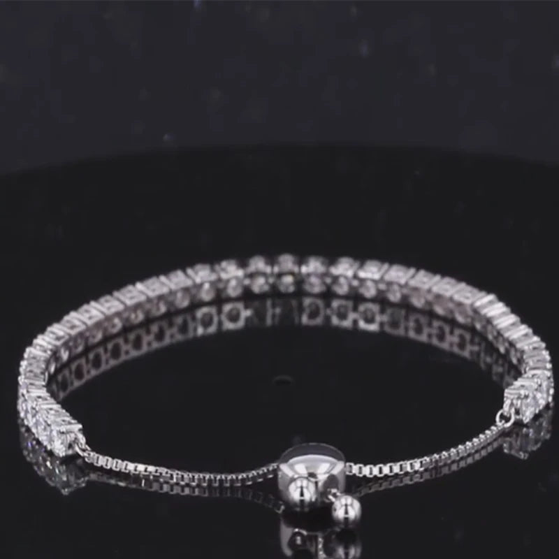 Diamond Tennis Bracelet - Lab Created Diamond. 14K White Gold.