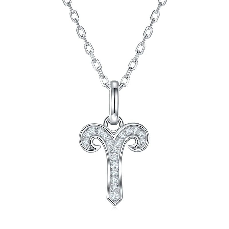 Elegant Zodiac Necklace with D Color VVS1 Moissanite Pendant
