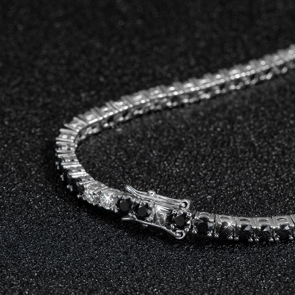 Black and White Moissanite Tennis Bracelets