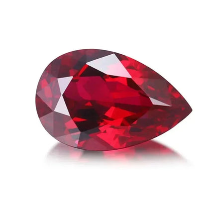 Loose Ruby. Pear Shape. 0.75 To 16.0 Carat. VVS1. Lab-Grown Ruby.