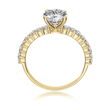 Gold Engagement Rings. Genuine Moissanite. 1.25 Carat. D VVS1.