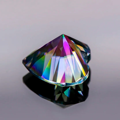 Loose Moissanite. Rainbow Color. Heart Cut. 1.0 To 4.0 Carat.