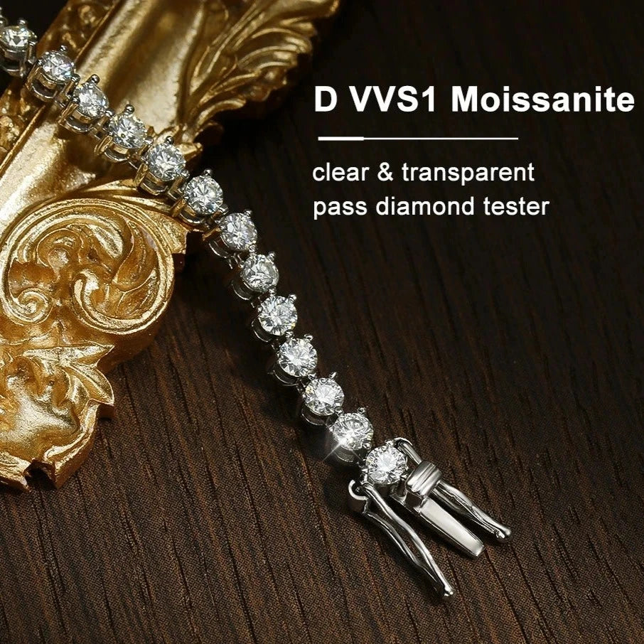 Shop For Moissanite Diamond Tennis Bracelets. 3mm. D VVS1. Genuine Moissanite.