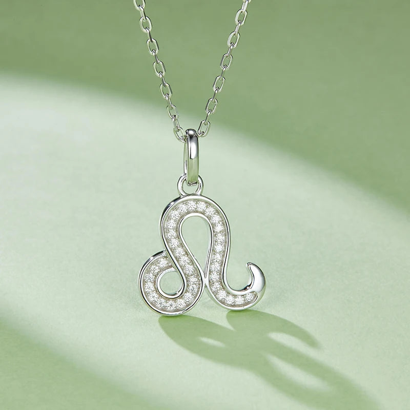 Elegant Zodiac Necklace with D Color VVS1 Moissanite Pendant
