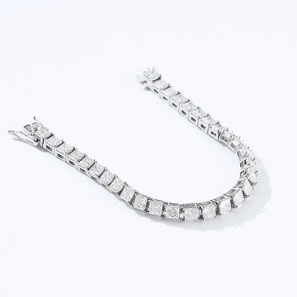 Princess Cut Moissanite Tennis Bracelet | Riviera Style.
