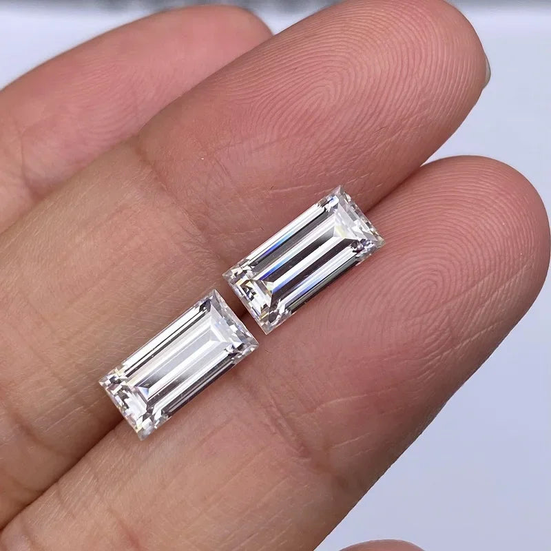 Baguette Shape Moissanite Gemstone. D VVS1.