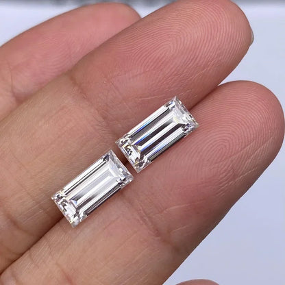 Baguette Shape Moissanite Gemstone. D VVS1.