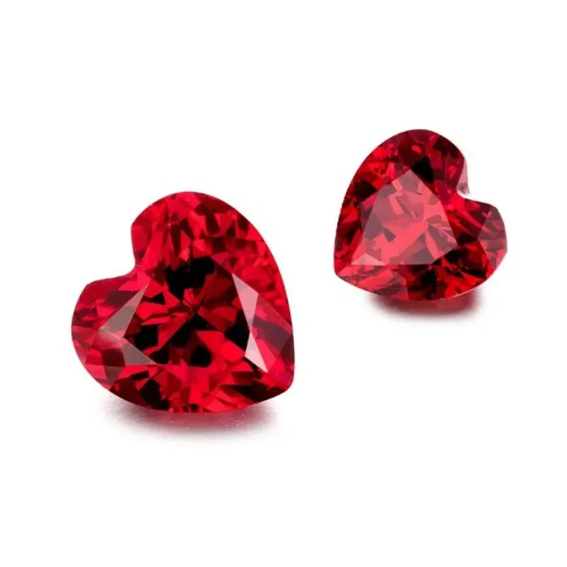 Loose Ruby. Heart Shape. 0.35 To 7.85 Carat. VVS1. Lab-Grown Ruby.