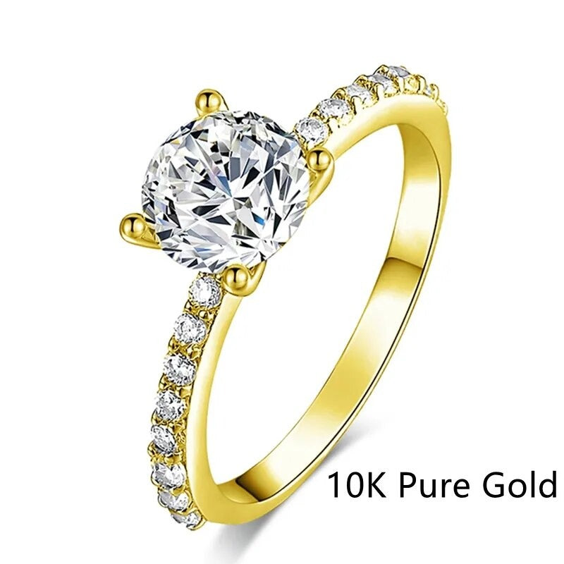 Gold Engagement Rings. Genuine Moissanite. 1.25 Carat. D VVS1.